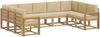 vidaXL Outdoor-Sofagarnitur mit Kissen 9 pcs Weiß und Beige 3388227 Bild 2