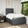 vidaXL Boxspringbett mit Matratze Dunkelgrau 120x200 cm Stoff 3294317 Bild 5