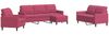 vidaXL 4-tlg. Sofagarnitur mit Kissen Weinrot Samt 3278365 Bild 2