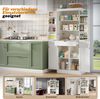 Küchenschrank, multifunktionaler Hochschrank, Sideboard mit zwei Regaltüren, Staufächern und innenliegender Schublade, 182 × 40 × 75, geeignet für Küche, Esszimmer und Wohnzimmer. Bild 5