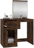 vidaXL Schminktisch mit Spiegel Räuchereiche 90x50x132,5 cm 816765 Bild 5