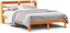 vidaXL Massivholzbett ohne Matratze Wachsbraun 140x200 cm Kiefernholz 3306806 Bild 2