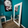 Pompöser Antik Spiegel EVEN 180x100cm Antik-White 15cm Holzrahmen Facette Wandspiegel Bild 3
