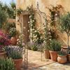 Rosenbogen BREMEN - 143x30x248cm, Metall, Antik-Braun | Rankhilfe Rosen Rankgitter Gartendekoration Bild 3