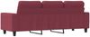 vidaXL 3-Sitzer-Sofa Weinrot 180 cm Stoff 359405 Bild 5