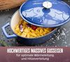 Grillfürst Dutch Oven Sternentöpfchen / Gusseisen Bräter - emailliert - M - blau Bild 5