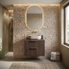 Badplaats Waschbeckenunterschrank Rimini 60 x 46 cm Walnuss Braun - Hängender Badezimmerschrank mit 2 Soft-Close Schubladen Bild 5