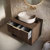 Badplaats Waschbeckenunterschrank Rimini 60 x 46 cm Walnuss Braun - Hängender Badezimmerschrank mit 2 Soft-Close Schubladen Bild 4