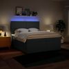 vidaXL Boxspringbett mit Matratze Blau 200x200 cm Stoff 3292894 Bild 5