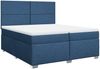 vidaXL Boxspringbett mit Matratze Blau 200x200 cm Stoff 3292894 Bild 3