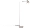 Kleine LED Stehleuchte mit Schwenkarm aus Metall Hellgrau, Höhe 126,5cm Bild 2