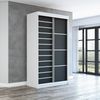 Schwebetürenschrank COLIN 2-türig Schrank 120 cm Farbe: Weiß , schwarz Bild 2