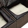 vidaXL Gartensofa-set mit Speicher 5 pcs Braun und Creme Poly-Rattan 3354577 Bild 3