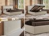 CORIVO CLASSIC Polsterbett mit Bettkasten & Stauraum, Doppelbett, inkl. Lattenrost, Metall-Hebeautomat mit Gasdruckfedern, mit Pocket Matratze - Creme Strukture - VIRE LUX Bild 2