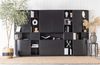 Schrank Finca aus Kiefernholz, modern mit Push-to-Open, schwarz, schwebendes Design, rechts Bild 2