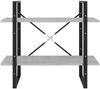 vidaXL Bücherregal 2 Fächer Betongrau 80x30x70 cm Holzwerkstoff 806451 Bild 4