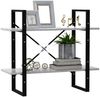 vidaXL Bücherregal 2 Fächer Betongrau 80x30x70 cm Holzwerkstoff 806451 Bild 3