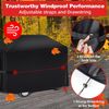  SPGOOD Grillabdeckung, wasserdicht, 420D Oxford-Stoff schwarz, 170 x 61 x 117 cm Bild 5
