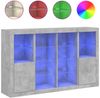 vidaXL Sideboards mit LED-Leuchten 3 Stk. Betongrau Holzwerkstoff 3209138 Bild 2