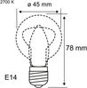 Filament 230V LED Tropfen E14 5x470lm 5x4,8W 2700K Matt Bild 2