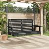 vidaXL Hollywoodschaukel mit Metallketten Schwarz Massivholz Tanne 4008982 Bild 3