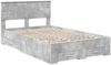vidaXL Bettrahmen mit Kopfteil Beton Grau 120 x 190 cm Holzwerkstoff 3408284 Bild 4
