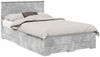 vidaXL Bettrahmen mit Kopfteil Beton Grau 120 x 190 cm Holzwerkstoff 3408284 Bild 2