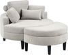 ATLANTIC home collection Loveseat Ravi Sessel, B: 114 cm, Sitzhöhe: 42 cm, XXL- Sessel, mit Stauraumhocker, Rückenstütze & 4 Zierkissen Bild 4