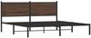 vidaXL Metallbett ohne Matratze Braun Eichen-Optik 183x213 cm 4007770 Bild 3