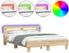 vidaXL Bettgestell mit Kopfteil LED-Beleuchtung Sonoma-Eiche 140x200cm 3207548 Bild 2