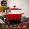 Zedelmaier Bräter Gusseisen Topf 22/24/26cm Incl. Silikon Topflappen Topfuntersetzer, (Set, 1 Pot mit 1 lid, 2 Ofenhandschuhe, 1 Topfuntersetzer), Backofengeeignet Induktionsgeeignet Zum Braten, Schmoren, Kochen Bild 2
