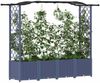 vidaXL Hochbeet mit Rankgitter und Dach Grau 204 x 40 x 138 cm PP 42032556 Bild 3