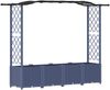 vidaXL Hochbeet mit Rankgitter und Dach Grau 204 x 40 x 138 cm PP 42032556 Bild 2