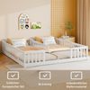 Kinderbett 2×90×200 cm mit umlaufendem Rausfallschutz Weiß, ohne Matratze Bild 5