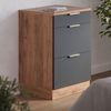 Küchenschrank für Dachschrägen R-Line Anthrazit-Gold 60 cm ohne Schräge mit 3 Schubladen Vicco Bild 4
