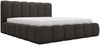 GRAINGOLD Cloud Bett 160x200, Polsterbett ohne Bettkasten, Bouclé-Stoff, mit Lattenrost, Schwarz Bild 2