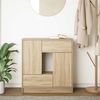 vidaXL Sideboard mit Schubladen und Türen Sonoma-Eiche 70,5x34x74,5 cm 861843 Bild 3