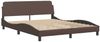vidaXL Bett mit Matratze "Dover" Braun 160x200 cm Kunstleder 3208439 Bild 4