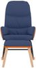 Schaukelsessel mit Hocker Blau Stoff [3097405] Bild 3