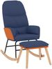 Schaukelsessel mit Hocker Blau Stoff [3097405] Bild 2
