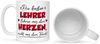 GRAVURZEILE Tasse mit Spruch Die besten Lehrer lehren aus dem Herzen, Farbe: Weiß Bild 4