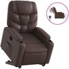 vidaXL Relaxsessel mit Aufstehhilfe Elektrisch Braun Kunstleder 3204674 Bild 2