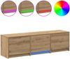 vidaXL Fernsehschrank mit LED Kunsthandwerk Eiche 140 x 34 x 40 cm 3418708 Bild 4