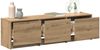 vidaXL Fernsehschrank mit LED Kunsthandwerk Eiche 140 x 34 x 40 cm 3418708 Bild 3