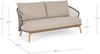 Gartensofa Airalu aus nachhaltigem Teakholz, modern skandinavisch, Natur Sand, abnehmbarer Bezug Bild 3