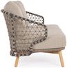 Gartensofa Airalu aus nachhaltigem Teakholz, modern skandinavisch, Natur Sand, abnehmbarer Bezug Bild 4
