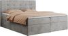 Boxspringbett, Doppelbett Matratze und Topper, Polsterbett - CENTOS - 120x200cm - Grau Velours - H4 Bild 3
