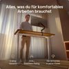 Desktronic HomeOne Elektrisch höhenverstellbarer Schreibtisch 120x60cm Weiß/Walnuss mit Memory-Funktion, Anti-Kollisions Technologie, USB-A und USB-C-Ladeanschlüssen Bild 2