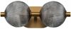 Elstead Lighting LED Wandleuchte Palmas 2-flammig 3000K gold Rauchglas Bild 2