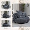 STILVORA Relaxsessel Indoor & Outdoor Sitzsack bean bag sofa mit hohen Rücken,Lazy Sofa (Lazy Sofa mit hohem Rücken und 3 Kissen – Ergonomischer Sitzsack für Erwachsene & Kinder, Chenille-Stoff, für Wohnzimmer, Büro & Schlafzimmer, Komfortabler Lounger... Bild 4